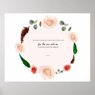 Affiche Psaume 23:4, car Tu es avec Moi, Un psaume de Davi