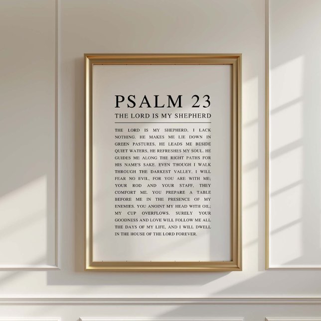 Affiche Psaume 23 Bible NKJV Le Seigneur est mon berger (Créateur téléchargé)