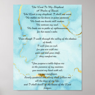 Affiche Psaume 23 citations bibliques