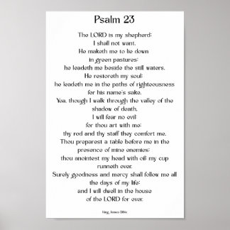 Affiche Psaume 23 KJV  