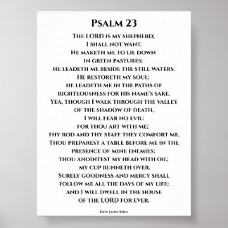 Affiche Psaume 23 KJV    Police Cinzel Gras
