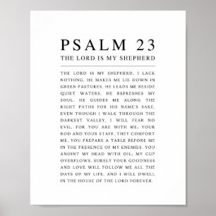 Affiche Psaume 23 Le Seigneur est mon Berger