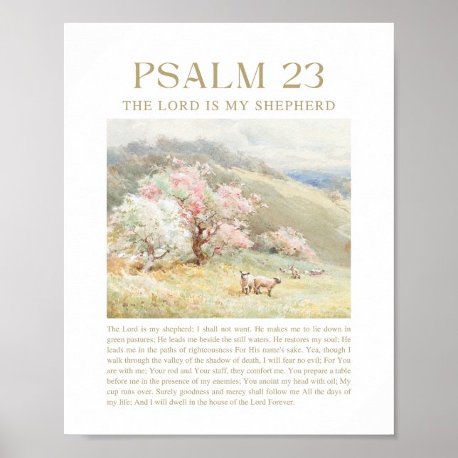 Affiche Psaume 23 Le Seigneur est mon berger (Devant)
