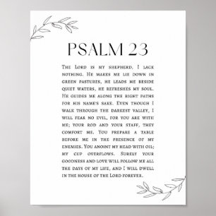 Affiche Psaume 23 Le Seigneur est mon Berger
