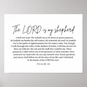 Affiche Psaume 23 Mur Art Bible Imprimable Verse Écriture