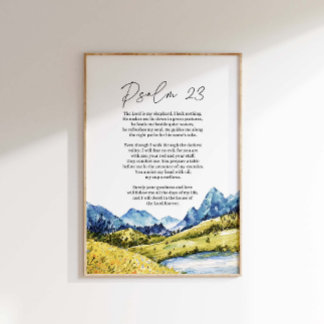 Affiche Psaume 23 NKJV Le Seigneur est mon berger