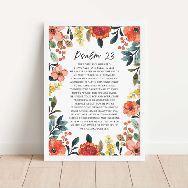 Affiche Psaume 23 NKJV Le Seigneur est Mon Pasteur (Créateur téléchargé)