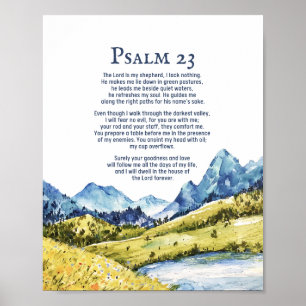 Affiche Psaume 23 Segn Le Seigneur est mon berger