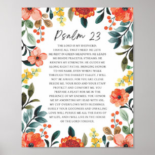 Affiche Psaume 23 Segond 21 L'Éternel est mon berger