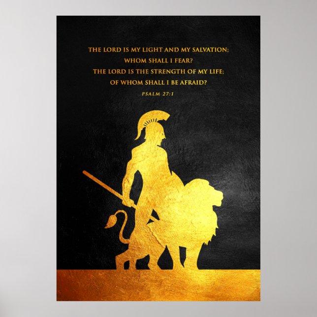 Affiche Psaume 27:1 Verse de la Bible (Devant)