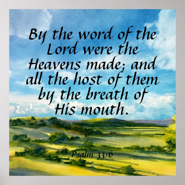 Affiche Psaume 33:6 (Devant)