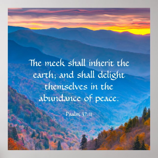 Affiche Psaume 37:11 (Devant)