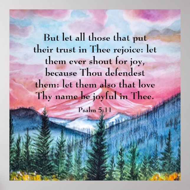 Affiche Psaume 5:11 (Devant)