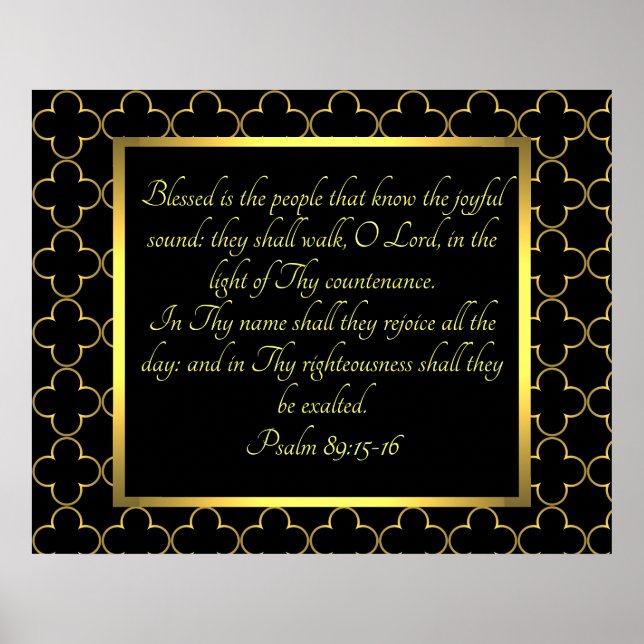 Affiche Psaume 89:15-16 (Devant)