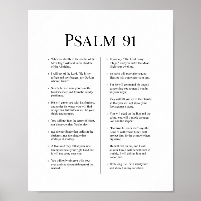 Affiche Psaume 91 (Devant)