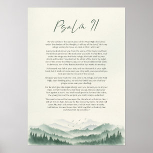 Affiche Psaume 91 Mountain Vertical Print : Christian Scri