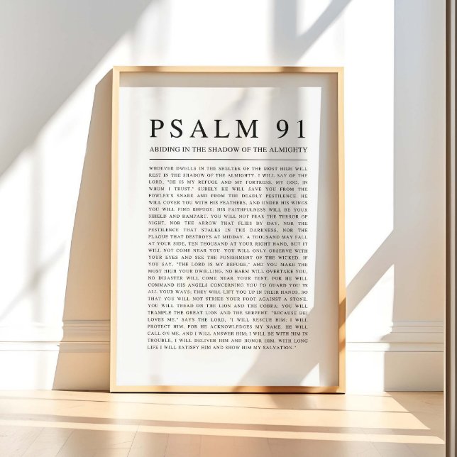 Affiche Psaume 91 NKJV Bible Verse (Créateur téléchargé)