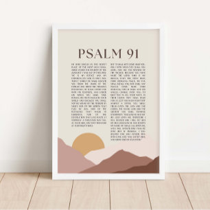 Affiche Psaume 91 NKJV Bible Verse
