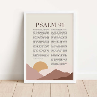 Affiche Psaume 91 NKJV Bible Verse