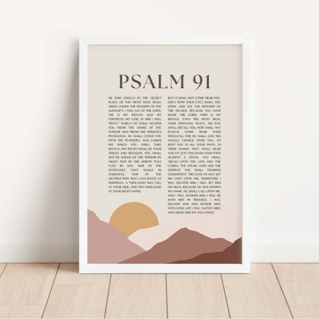 Affiche Psaume 91 NKJV Bible Verse (Créateur téléchargé)