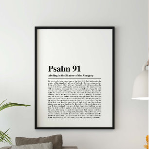 Affiche Psaume 91 NKJV Bible Verse