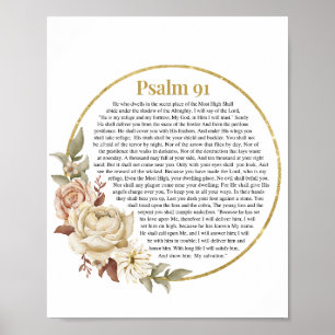 Affiche Psaume 91 NKJV Bible Verse