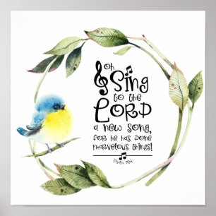 Affiche Psaume 98:1 Chanter au Seigneur une nouvelle chans