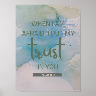 Affiche Psaume aquarelle 56:3