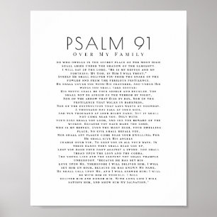 Affiche Psaume minimal 91 Sur Ma Famille Chrétienne