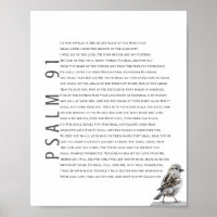 Psaume Moderne 91 Écriture Biblique Art Chrétien d