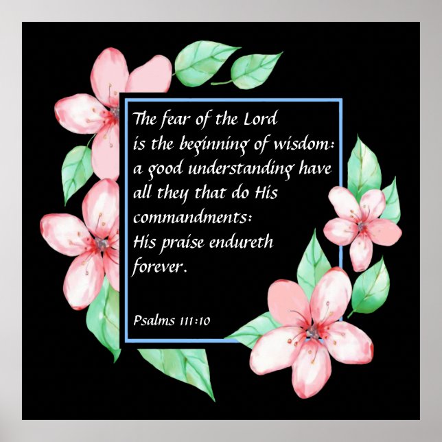 Affiche Psaumes 111:10 (Devant)