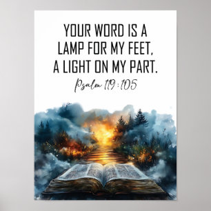 Affiche Psaumes 119:105 Votre parole est une lampe