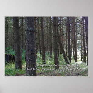 Affiche Psaumes 96:12 Inspirational