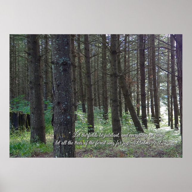 Affiche Psaumes 96:12 Inspirational (Devant)