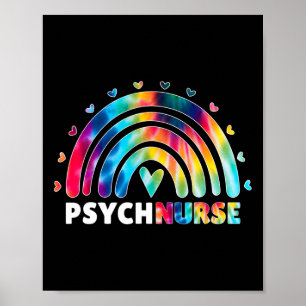 Affiche Psych Infirmière Tie Dye Infirmière Santé mentale