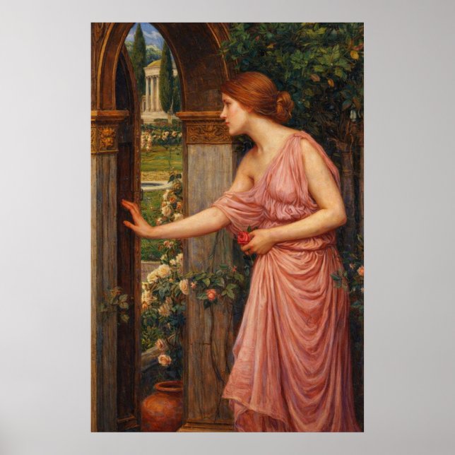 Affiche Psyche entering Cupid's Garden by Waterhouse (Devant)