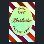 Affiche psychedelic barber shop sign Print<br><div class="desc">I took this closeup photograph of a vintage barber shop sign in Barcelona. I played with it and applied digital effects to give it an even more vintage retro look.</div>