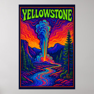 Affiche Psychedelic Old Faithful