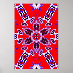 Affiche Psychedelique Kaleidoscope – Abstrait Néon