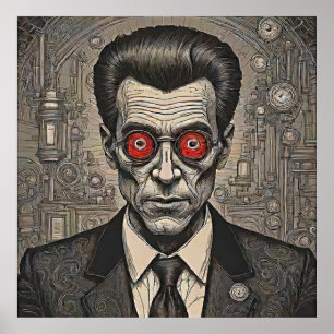 Affiche Psycho Killer Steampunk Retro Ink Dessin