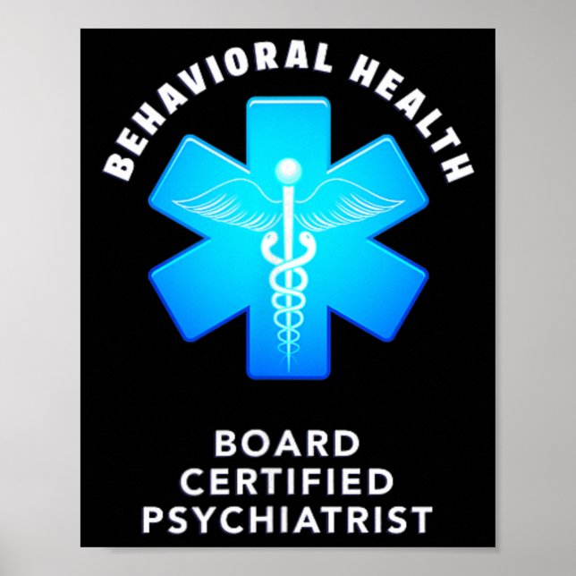 Affiche Psychologue certifié par le conseil de santé menta (Devant)