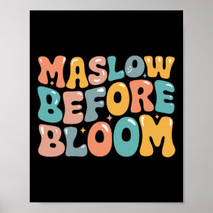 Affiche Psychologue Maslow Avant Bloom Sped Enseignant Clr