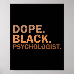 Affiche Psychologue Noir de drogue Melanin Mois Noir Afriq