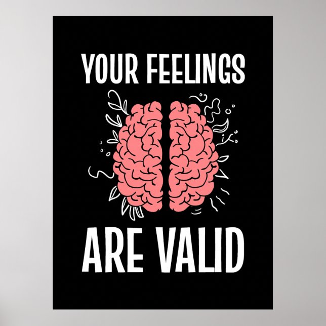 Affiche Psychologue Vos Sentiments Sont Valables (Devant)