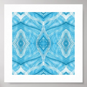 Affiche Psychomachia Bleu Art Abstrait Aquarelle
