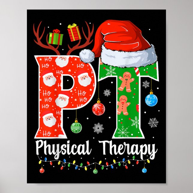 Affiche Pt Christmas Physical Therapy Christmas Pt Xmas  (Devant)