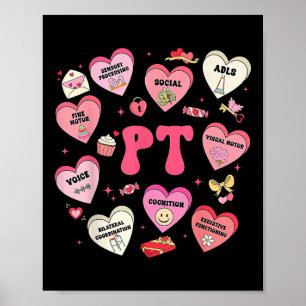 Affiche Pt Thérapiste Physique Thérapie Valentines Jour Co