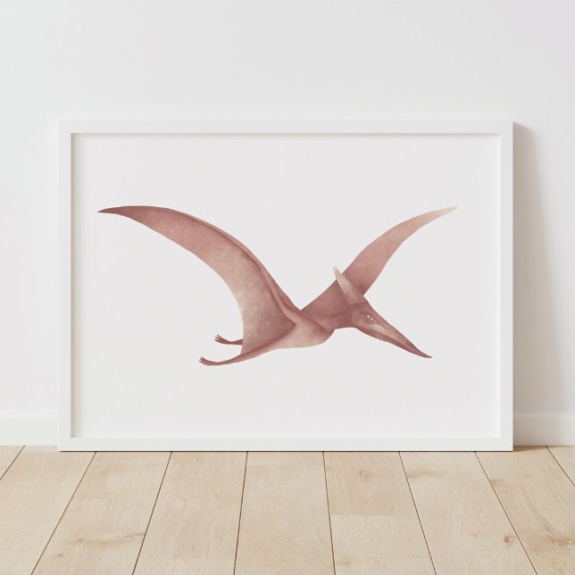 Affiche Pteradactyl Rouge Dinosaur (Créateur téléchargé)