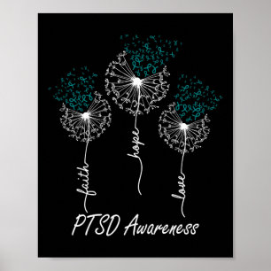 Affiche Ptsd Sensibilisation Foi Espoir Amour Dandelion