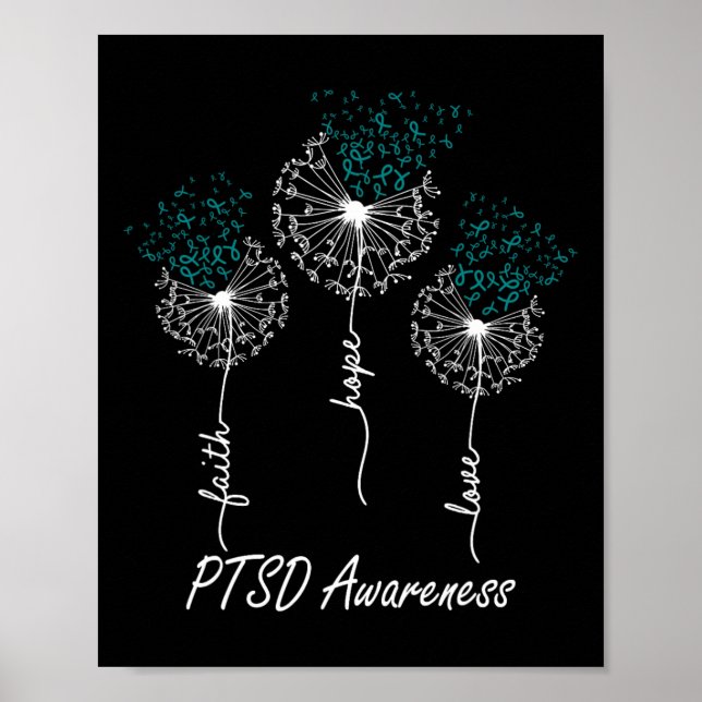 Affiche Ptsd Sensibilisation Foi Espoir Amour Dandelion (Devant)